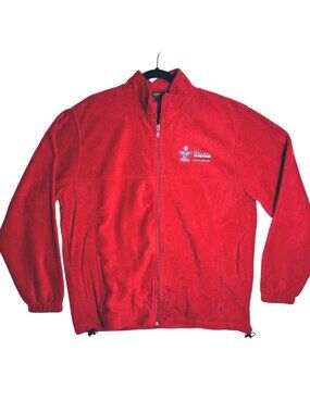 Harriton Red Full-Zip Fleece Jacket 24th World Scout Jamboree 2019 Size L